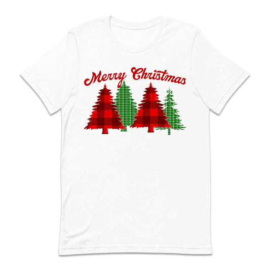 Merry Christmas Buffalo Plaid Trees Festive Xmas | PRODUCT CODE: MRYCHBFLOTRE