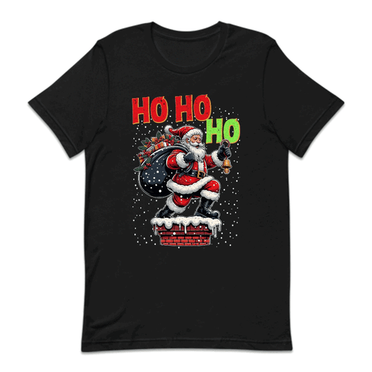 Christmas Santa Claus Snowy Rooftop  HO HO HO Xmas | PRODUCT CODE: SNCLUWYRFTP