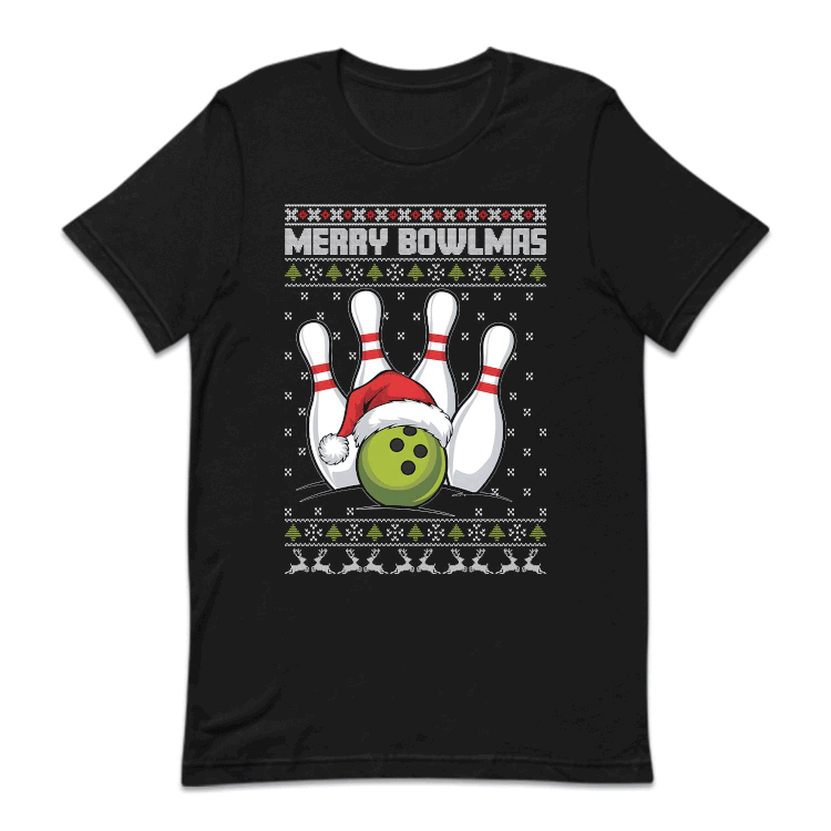 Merry Bowlmas Christmas Bowling Sporty Xmas Enthusiast | PRODUCT CODE: MYRBWLMSPTG