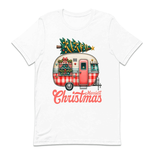 Merriest Christmas Holiday Road Trip Xmas Caravan Tree RV | PRODUCT CODE: MRSTCHMLDY