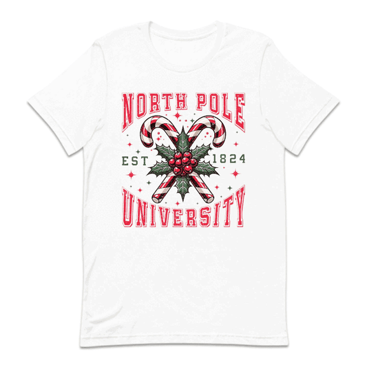 North Pole University Christmas Classic Candy Cane Xmas | PRODUCT CODE: NRTHLPENVYU