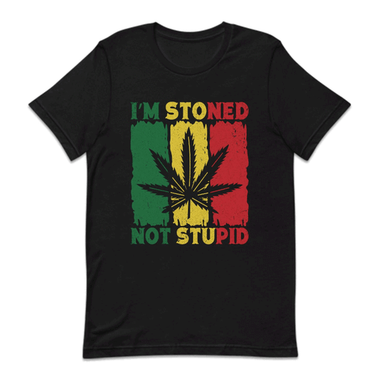 Cannabis Marijuana I'm Stoned Not Stupid THC Weed Funny Pothead | PRODUCT CODE: STNDPUCNVB