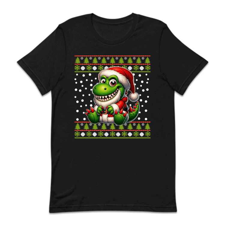 Santa T-Rex Christmas Holiday Dinosaur in Santa Suit Xmas Dino | PRODUCT CODE: STNRXECHRMA