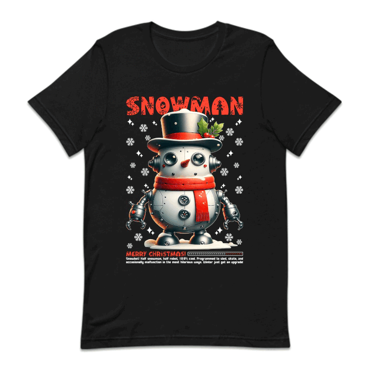 Robotic Snowman Merry Christmas Futuristic Xmas Robot Snowman | PRODUCT CODE: RBTCSNMWRY