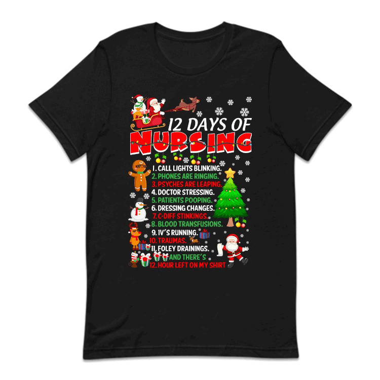 12 Days Of Nursing Christmas Festive Xmas Nurse | PRODUCT CODE: TWLDYSFNRGC