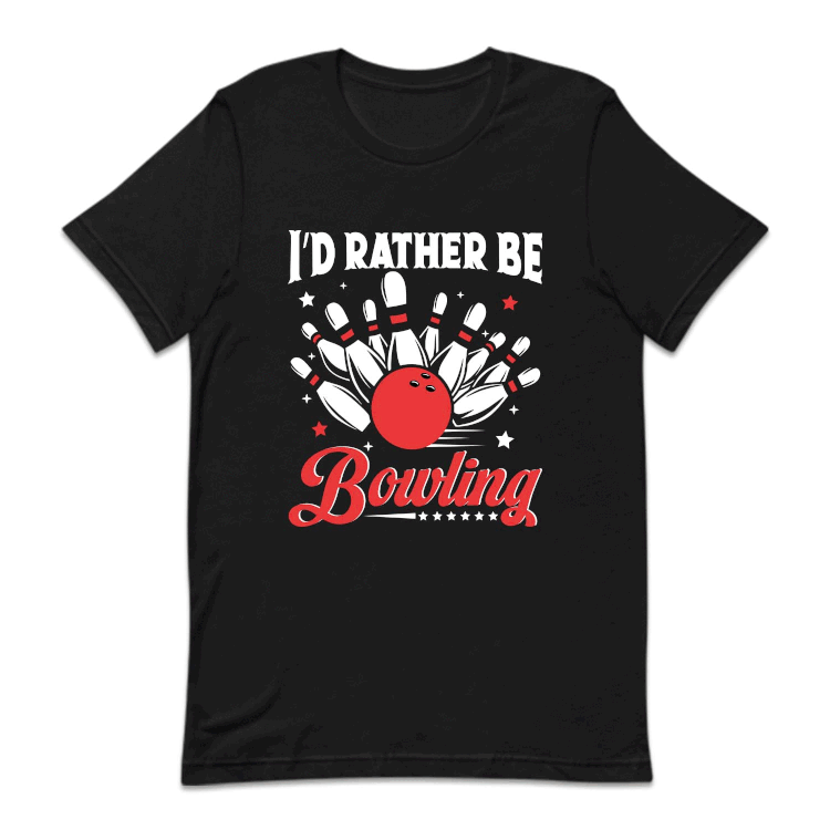 Vintage I'd Rather Be Bowling League  | PRODUCT CODE: BLWIDRATBG
