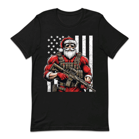 Tactical Santa Christmas Armed Santa USA Flag Xmas Special Ops | PRODUCT CODE: TCKLSNCHRMA