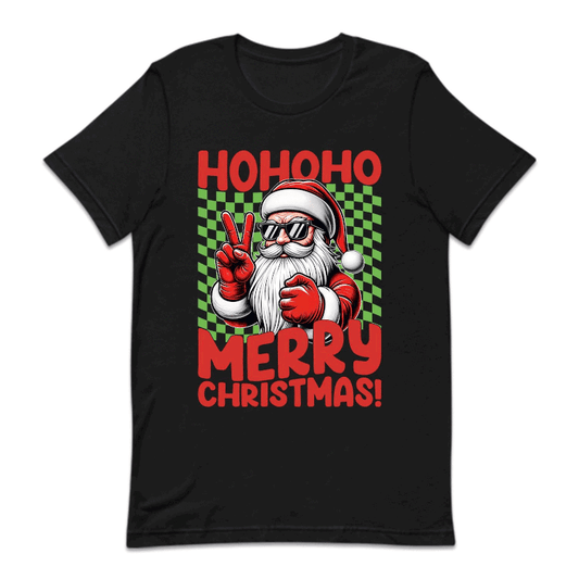Ho Ho Ho Merry Christmas Santa Claus Peace Sign Xmas | PRODUCT CODE: SNTMKNGPEC