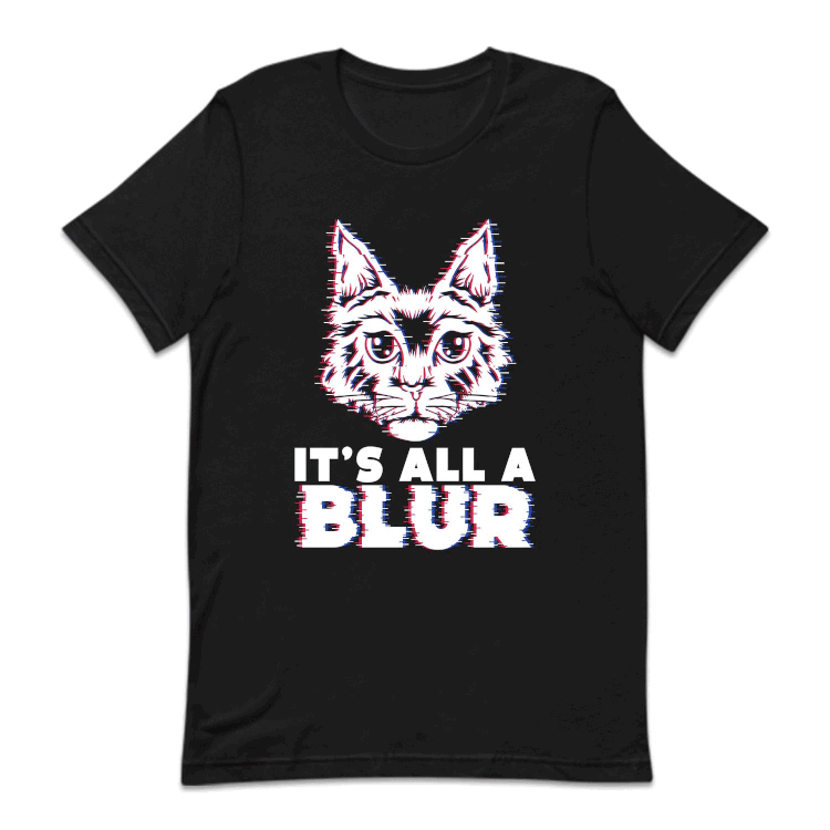 Cat It's All A Blur Hip Hop Concert Merchandise | PRODUCT CODE: CTIALBDRK