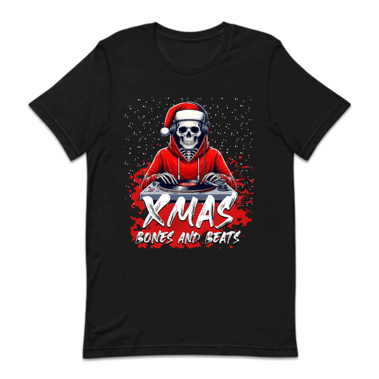 Xmas Bones And Beats Dj Skeleton Santa Claus Christmas Music Party | PRODUCT CODE: XMBOENDTCH