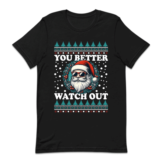 You Better Watch Out Christmas Santa Claus Wreath Xmas | PRODUCT CODE: YBTRWSNCMA