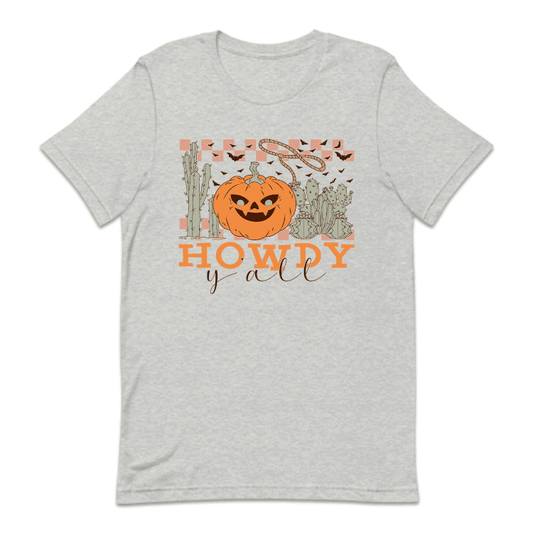 Howdy Y'all Cactus Pumpkin Western Halloween |  PRODUCT CODE: HDYALWSTNC