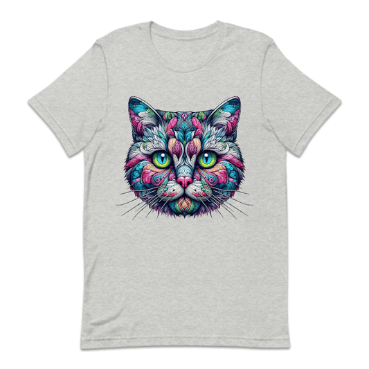 Psychedelic Colorful American Shorthair Cat | PRODUCT CODE: AMRCNSHRTP