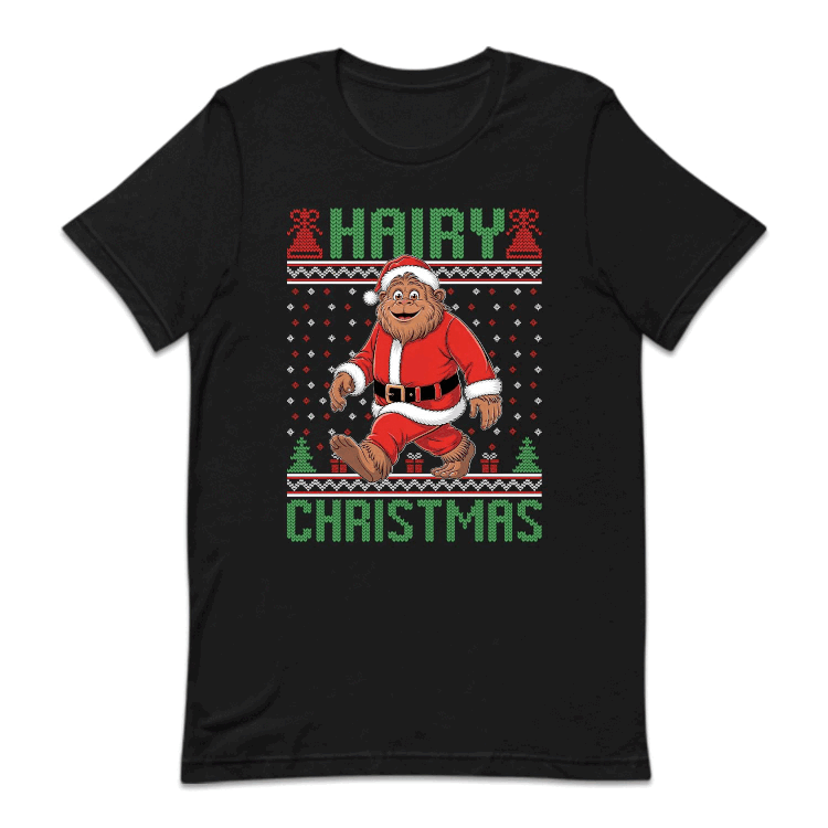 Bigfoot Christmas Santa Sasquatch Hairy Xmas | PRODUCT CODE: BFGTCRMSQC
