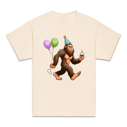Bigfoot Birthday Bigfoot Holding Ballon & Cupcake | PRODUCT CODE: BGFTSQLOC