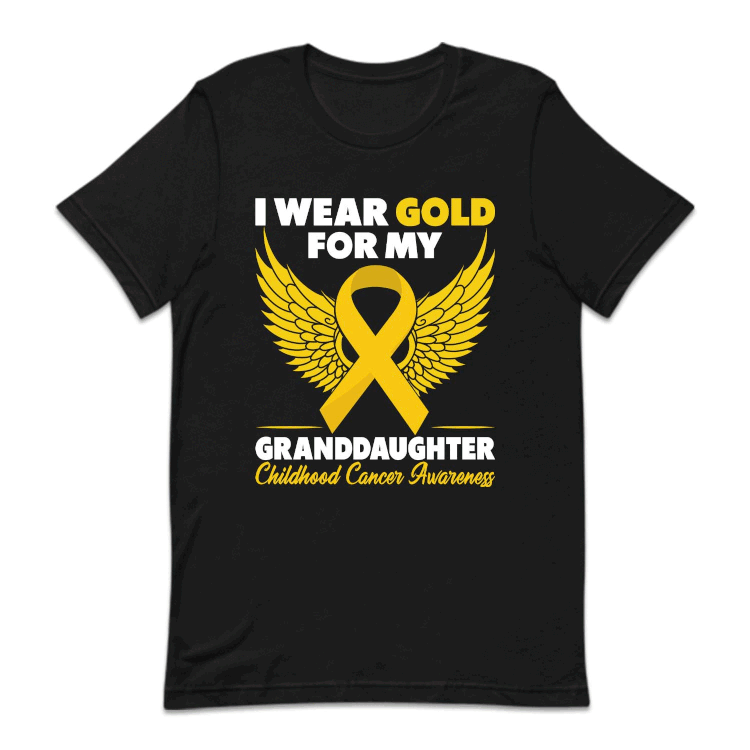 Childhood Cancer Awareness I Wear Gold For My Granddaughter | PRODUCT CODE: WRGLDFMGRD