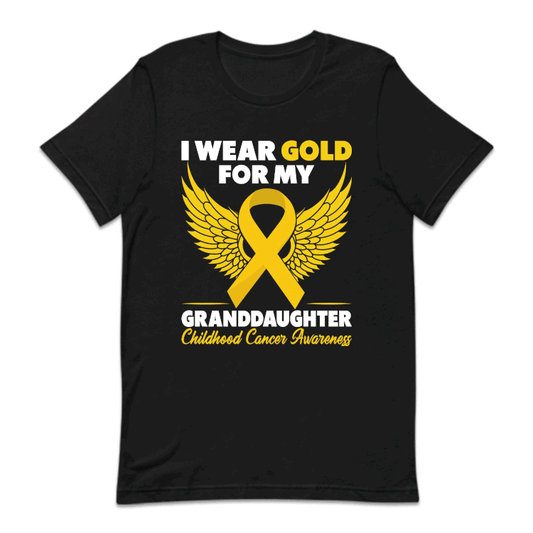 Childhood Cancer Awareness I Wear Gold For My Granddaughter | PRODUCT CODE: WRGLDFMGRD