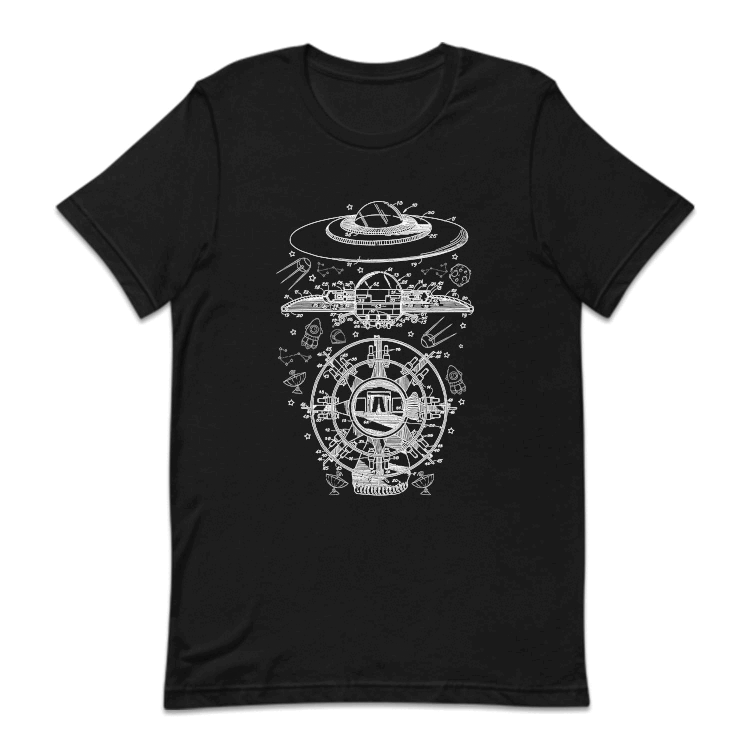 Area 51 UFO Flying Saucer Blueprint Alien Enthusiast | PRODUCT CODE: FLGYNSRBLP