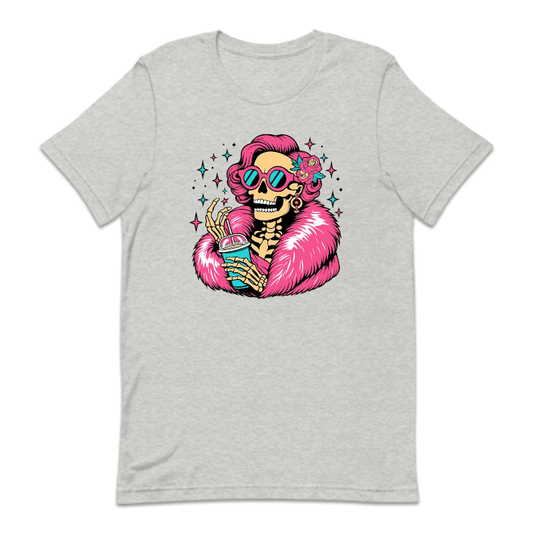 Skelton Holding Iced Coffee Cup Gothic Halloween | PRODUCT CODE: LDSKLHICF