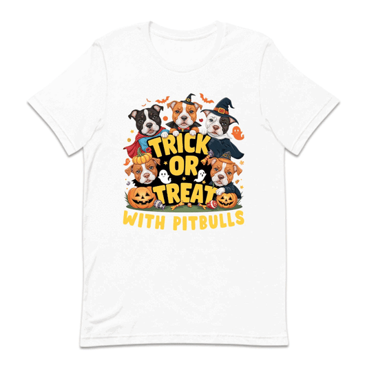 Trick Or Treat With Pitbulls Halloween Superheroes & Witches | PRODUCT CODE: HLWPTBLSUP
