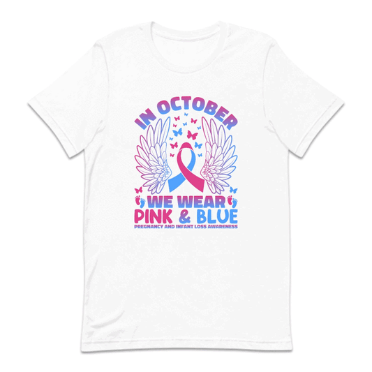 In October We Wear Pink and Blue Pregnancy and Infant Loss Awareness | PRODUCT CODE: MSCRGEAWRN