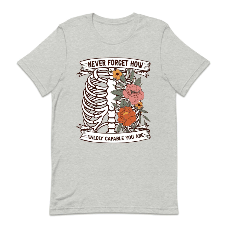Floral Human Rib Cage Mental Health | PRODUCT CODE: NVRFGTHWC