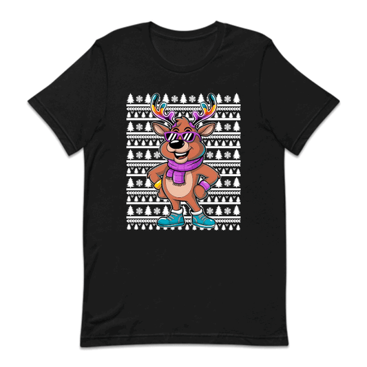 Christmas Rainbow Antlers Reindeer With Sunglasses Festive Xmas | PRODUCT CODE: RBNWATLNCH