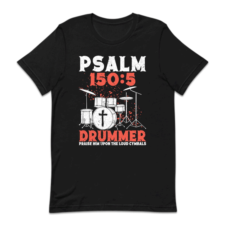 Psalm 150:5 Bible Verse Christian Drumming | PRODUCT CODE: BLBVSTLDR