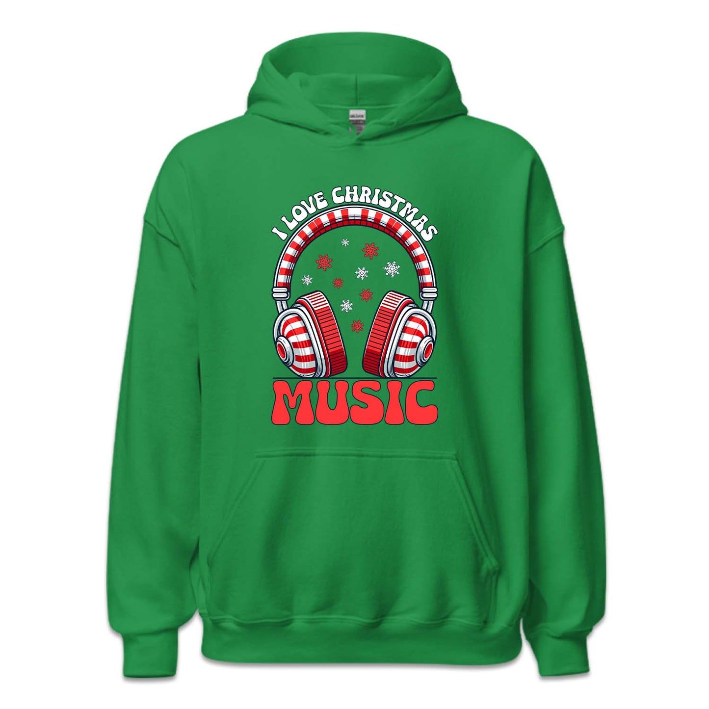 I Love Christmas Music Candy Cane Headphones Musical Xmas | PRODUCT CODE: LVCHRTMSUCN