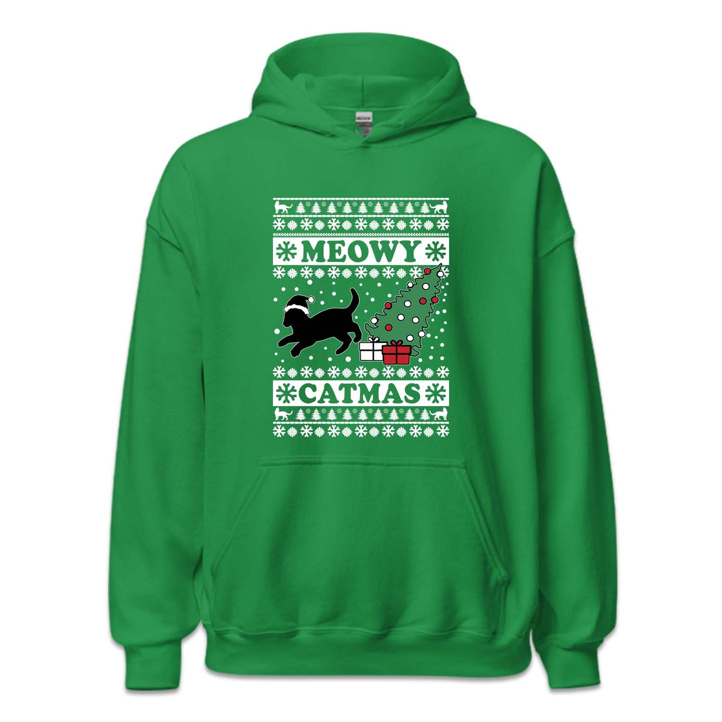 Meowy Catmas Black Cat Christmas Funny Xmas | PRODUCT CODE: MWYCHTRBLU