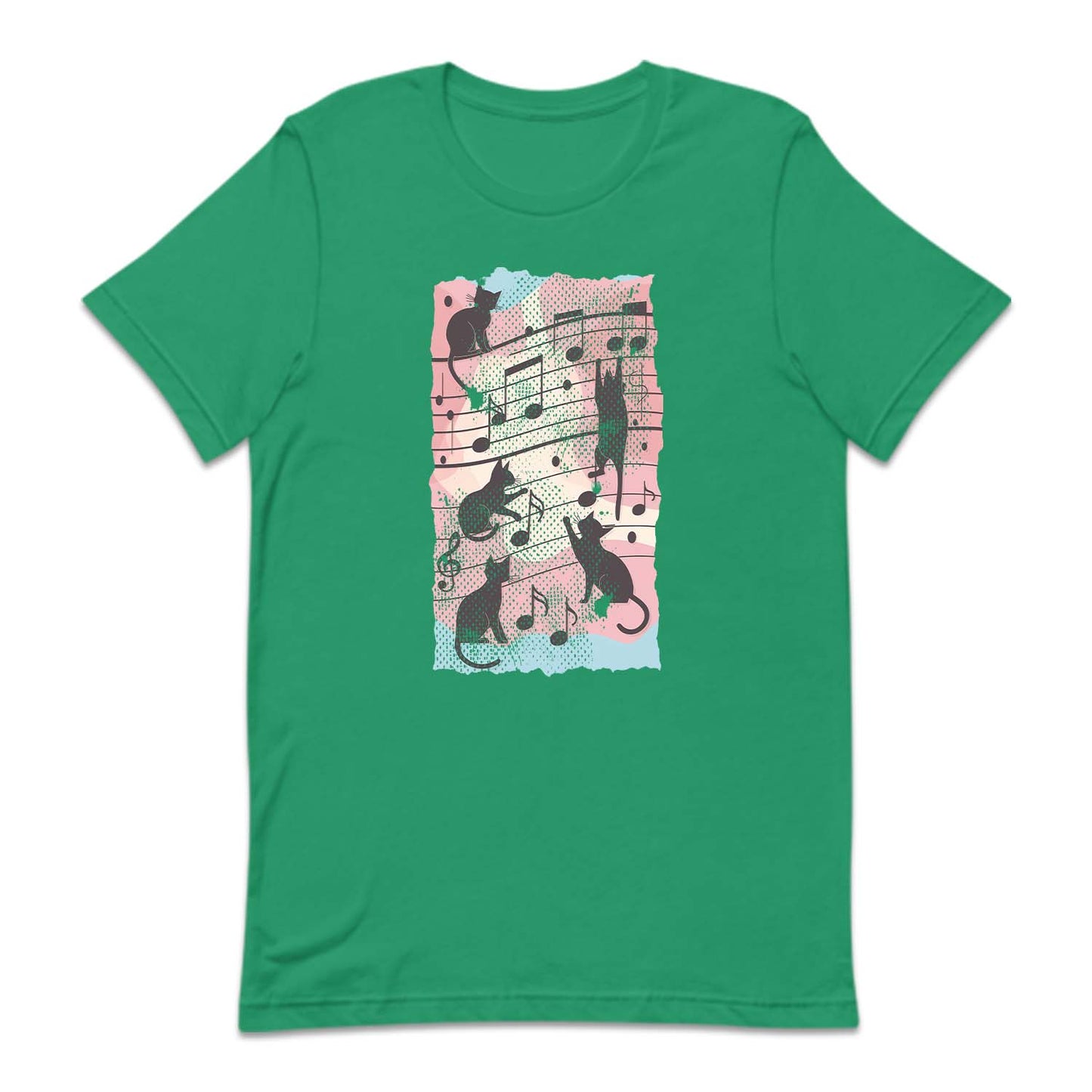 Cats Climbing Music Notes Funny Musical Cat Lovers | PRODUCT CODE: CTSMBNGUTO
