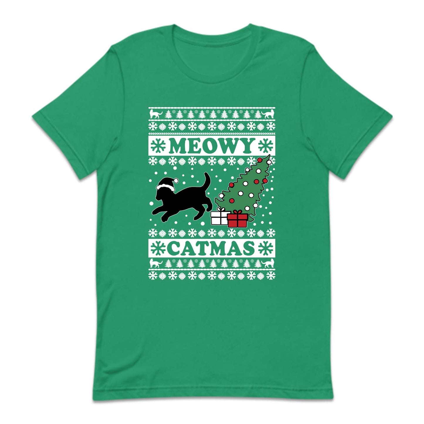 Meowy Catmas Black Cat Christmas Funny Xmas | PRODUCT CODE: MWYCHTRBLU