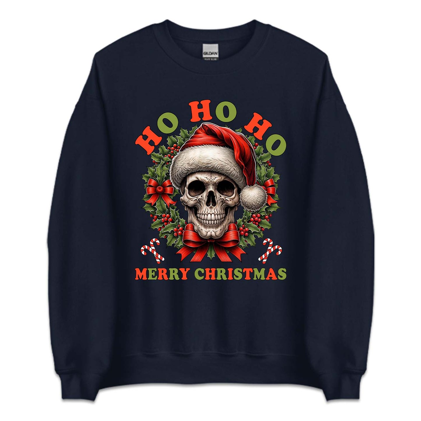 Ho Ho Ho Santa Skull Christmas Gothic Xmas Spooky Skull | PRODUCT CODE: HSTMNGOCKL