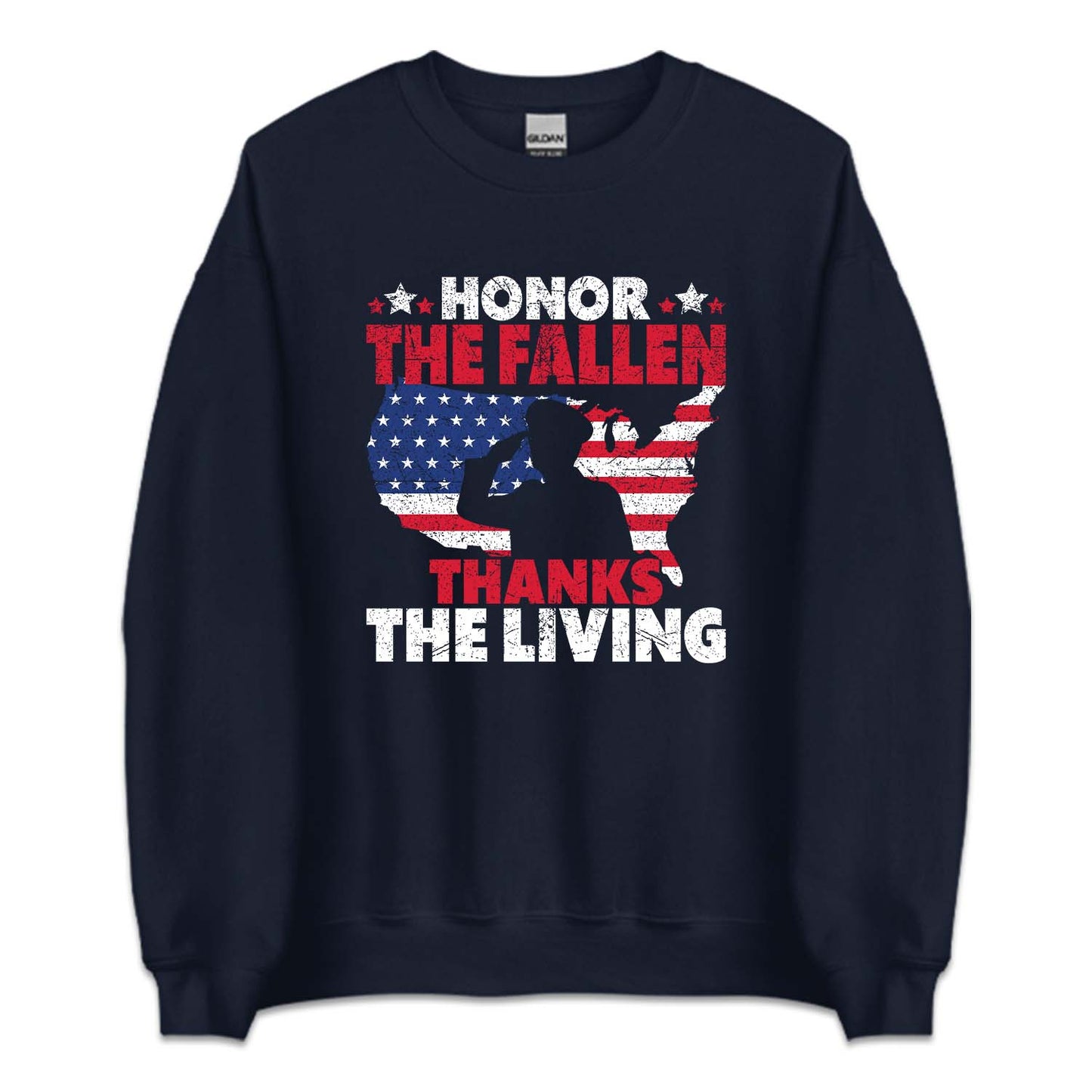 Honor The Fallen Thanks The Living Veterans Day USA Military | PRODUCT CODE: JNRETHFLNU