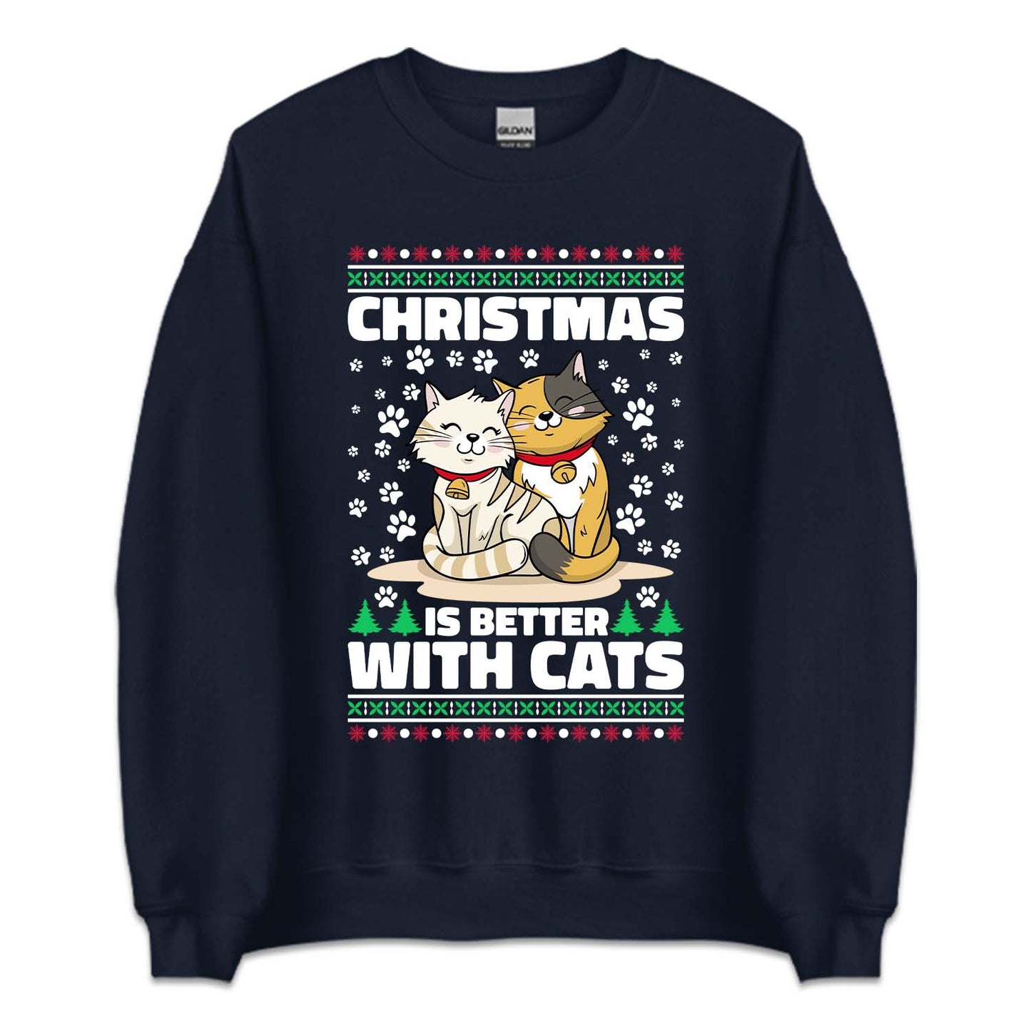 Christmas Is Better With Cats Cozy Xmas Winter Cat Lover | PRODUCT CODE: CHRSBTRWHA