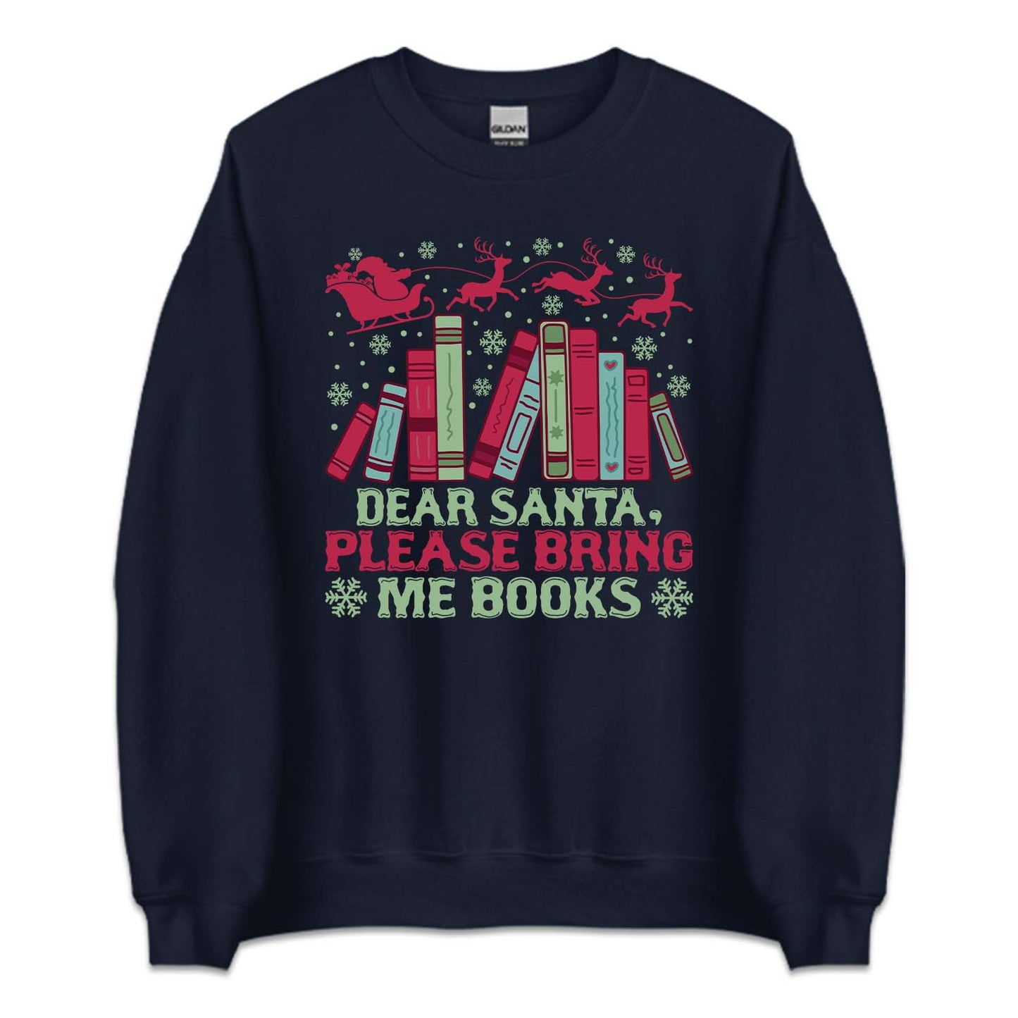 Dear Santa, Please Bring Me Books Christmas Reading Xmas Bookmas | PRODUCT CODE: DRESNPLBRKC