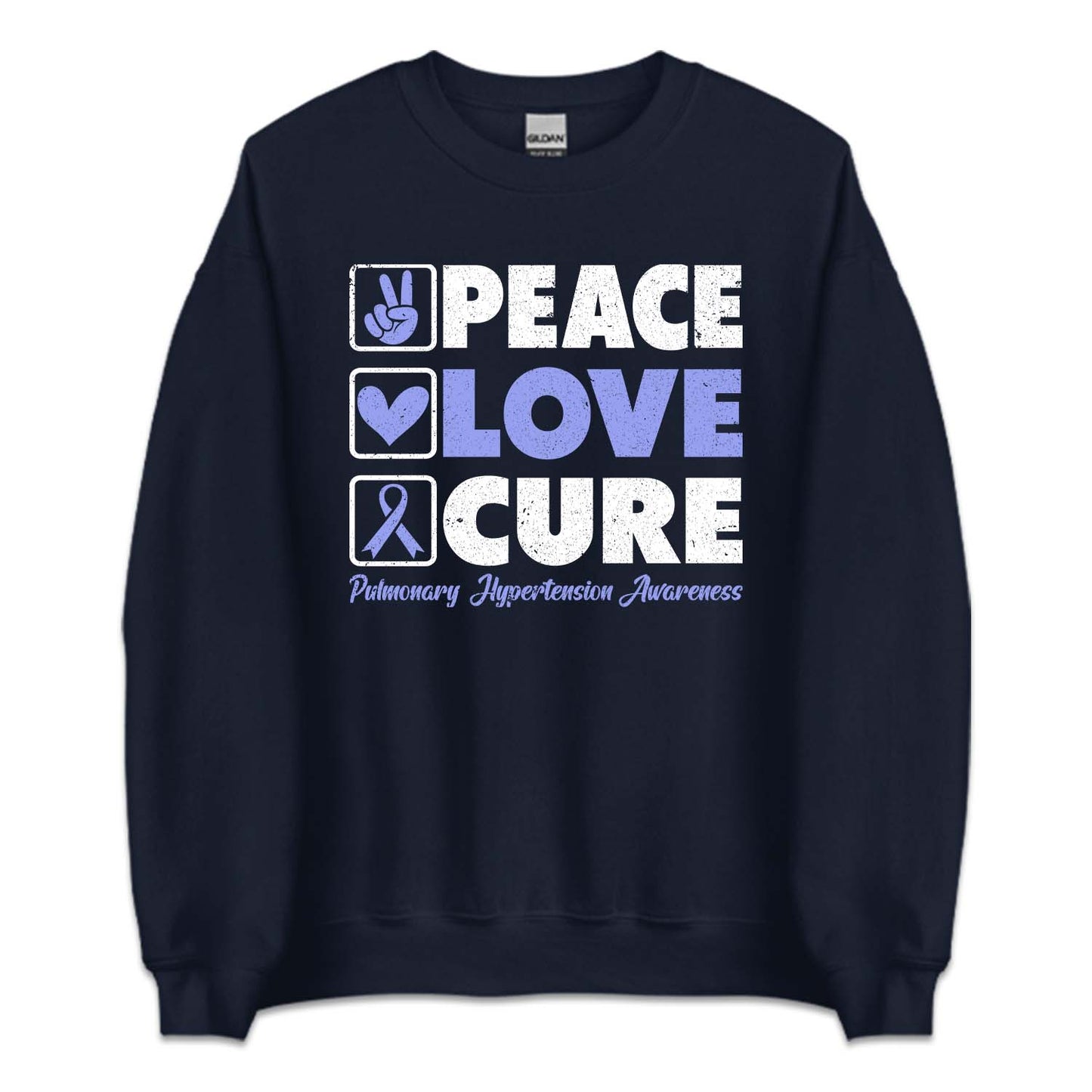 Pulmonary Hypertension Awareness Peace Love Cure | PRODUCT CODE: PCELVOURCE