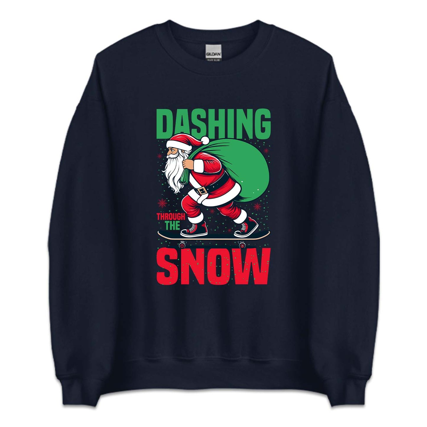 Christmas Santa Skateboard Dashing Through The Snow Xmas | PRODUCT CODE: STNAKBRDHG