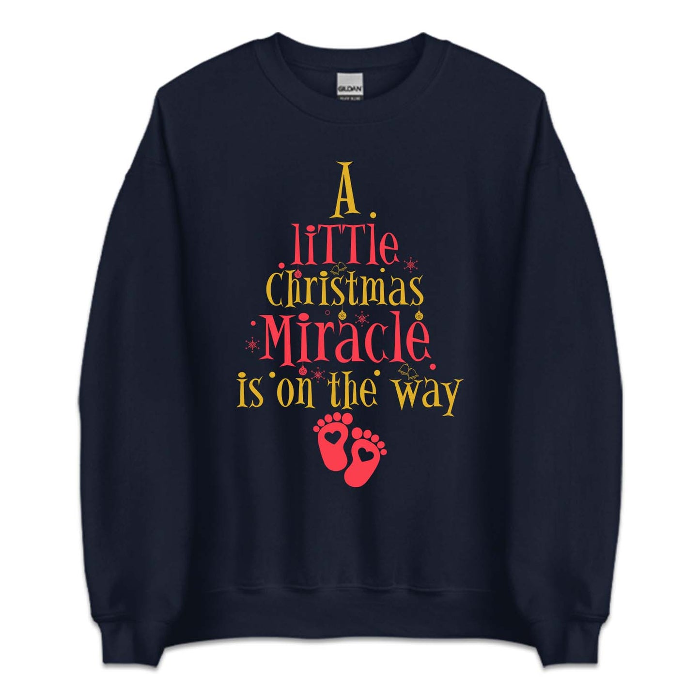 A Little Christmas Miracle Baby Announcement Xmas Pregnancy | PRODUCT CODE: ALTCHMNWYB