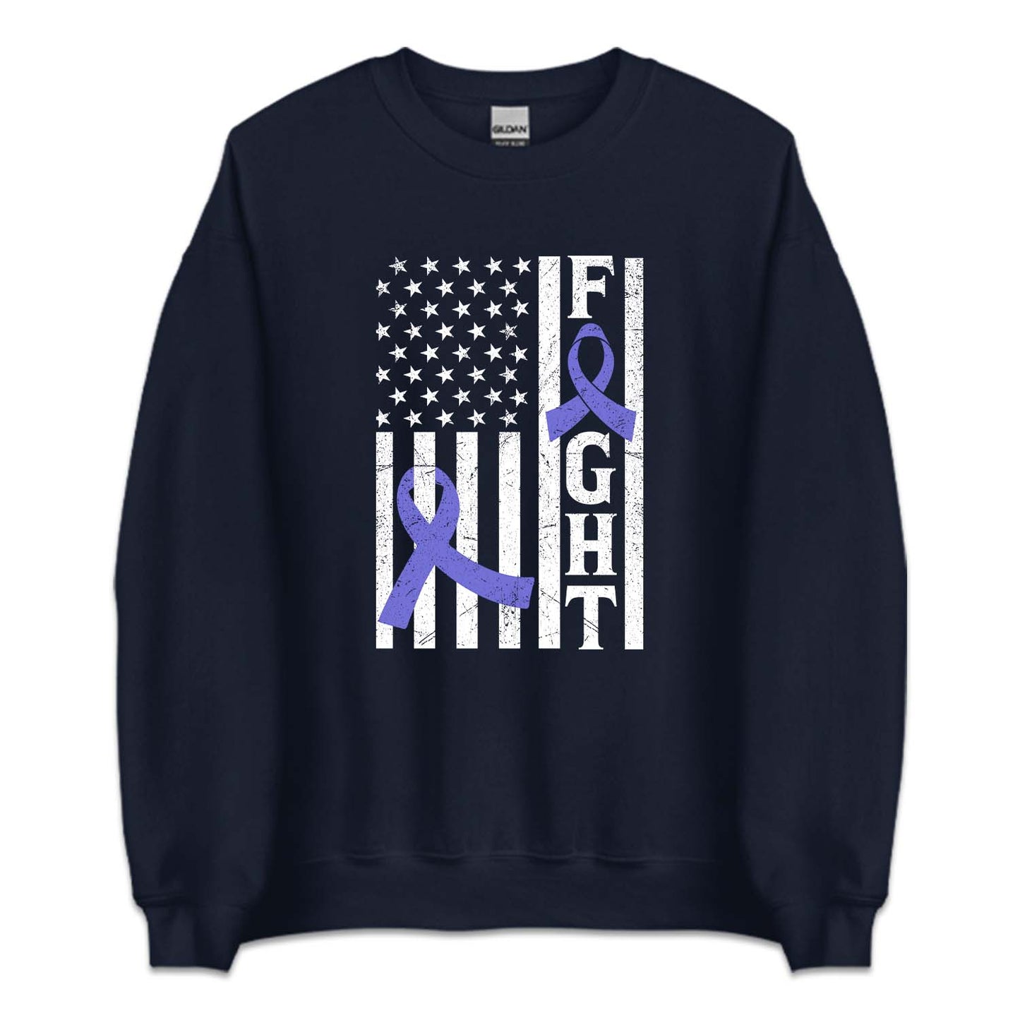 Pulmonary Hypertension Awareness USA Flag Purple Ribbon | PRODUCT CODE: HPTRAWRNSUL