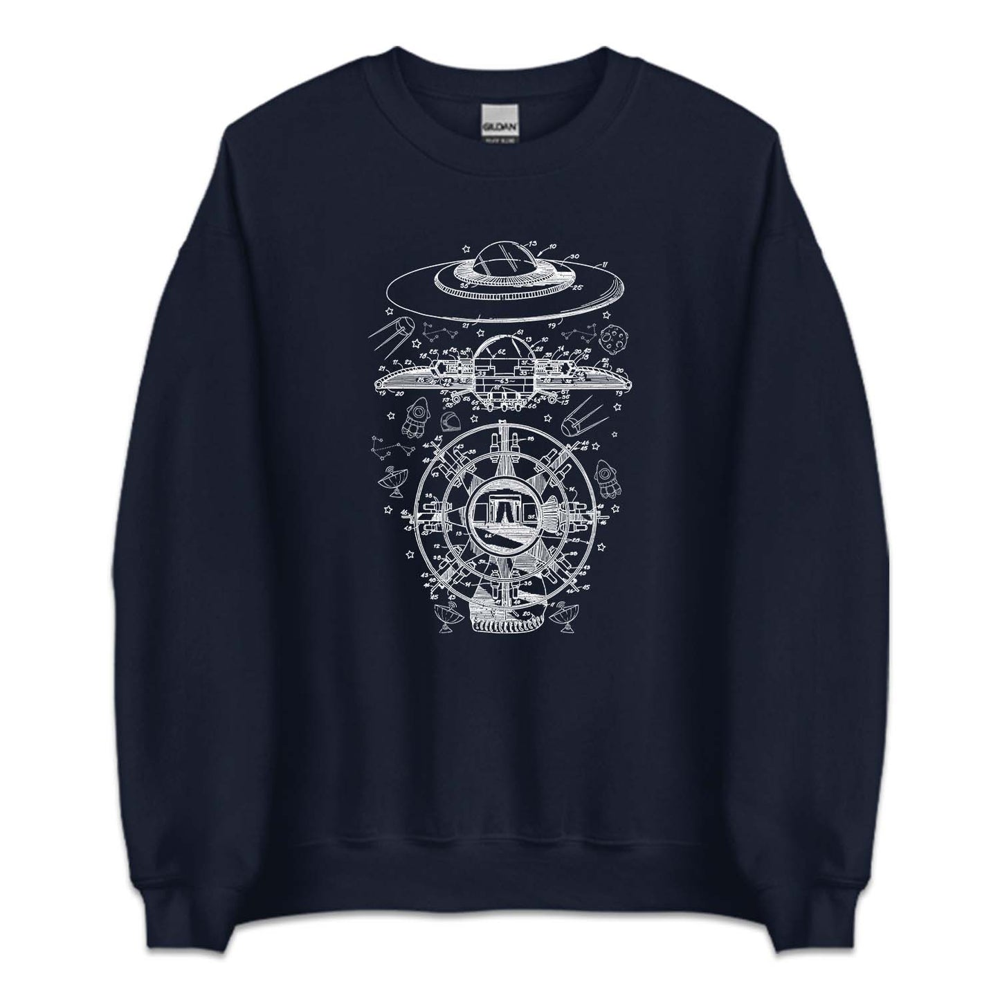 Area 51 UFO Flying Saucer Blueprint Alien Enthusiast | PRODUCT CODE: FLGYNSRBLP