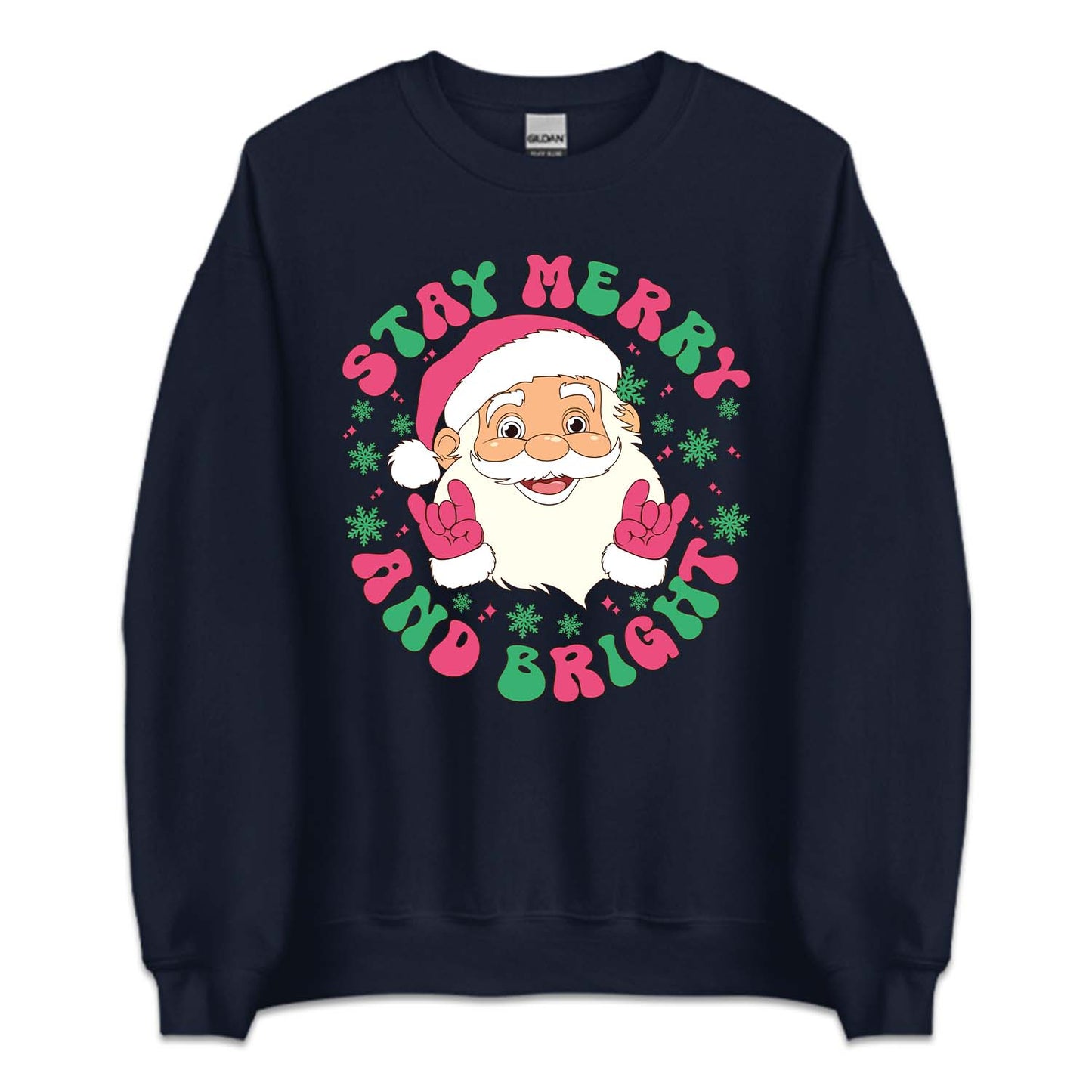 Stay Merry and Bright Pink Christmas Santa Claus Xmas | PRODUCT CODE: STMRABGHTPK