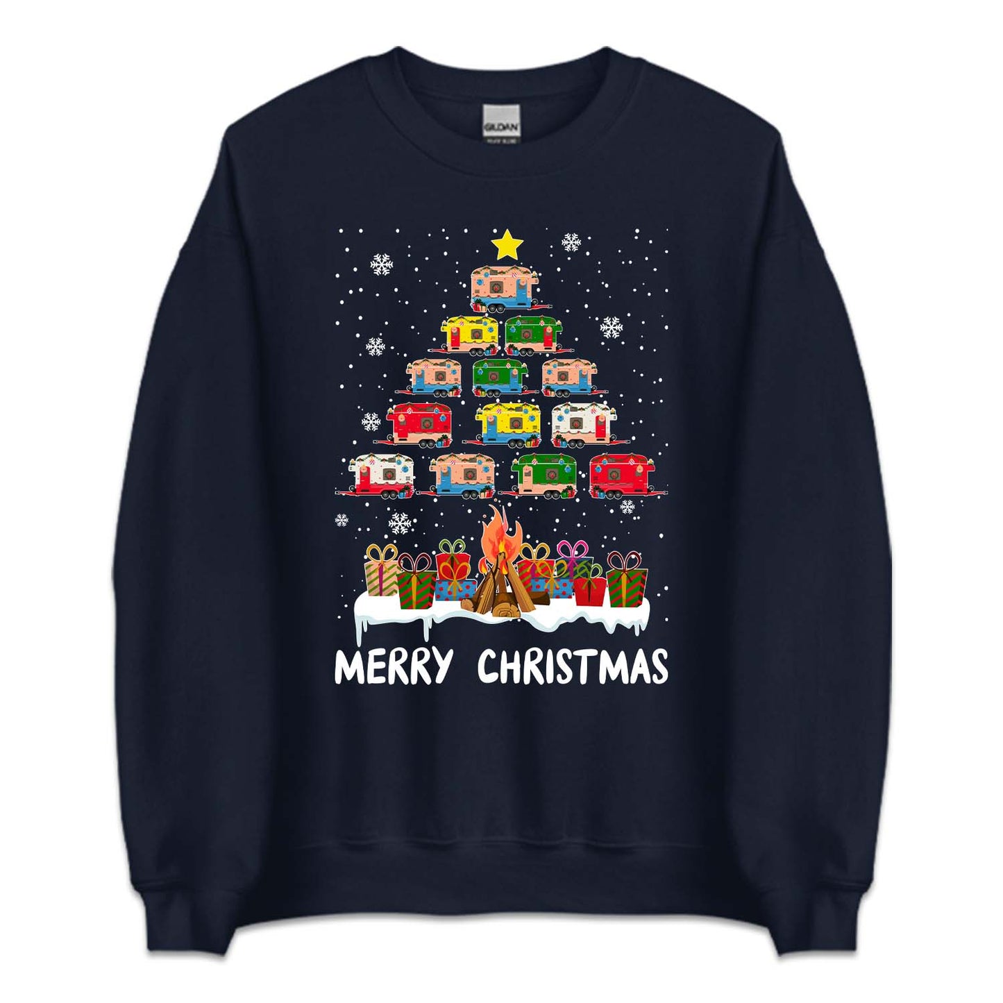 Merry Christmas Camper Tree Holiday RV Camping Festive Xmas | PRODUCT CODE: MRYCHPRERVH