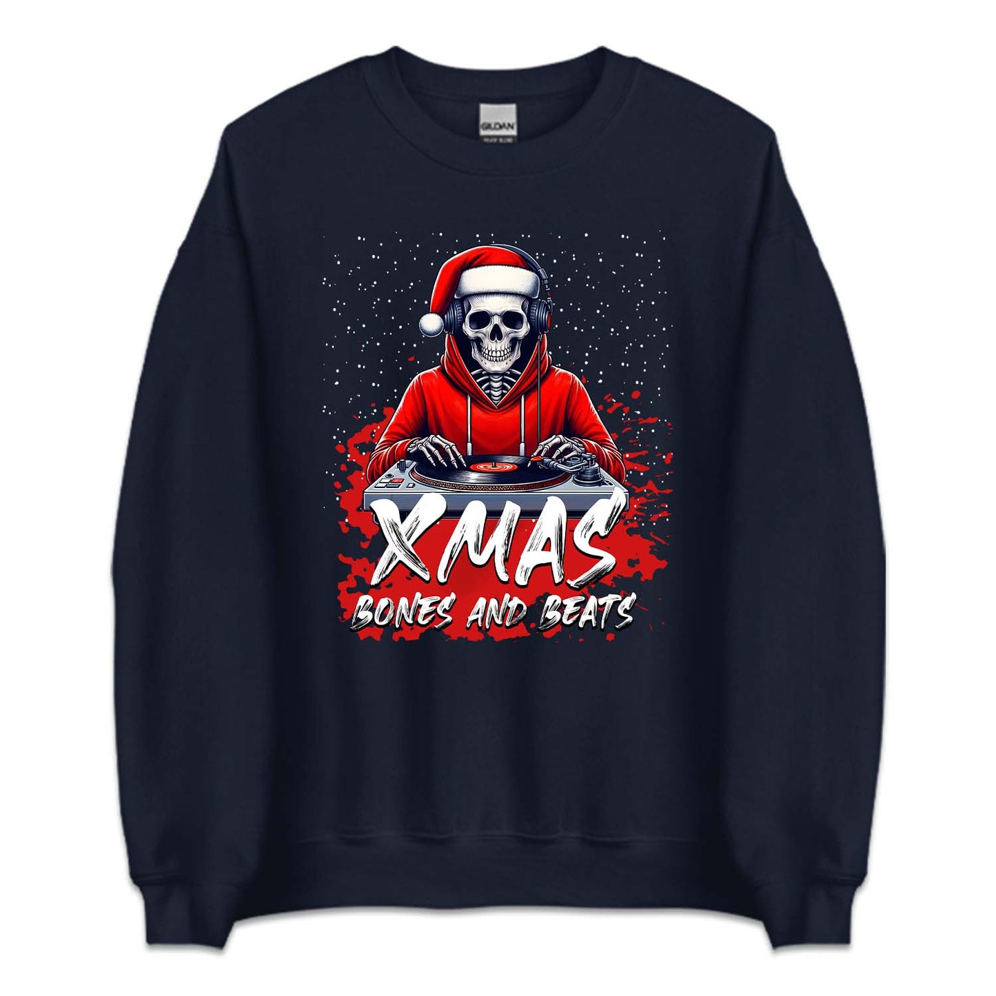 Xmas Bones And Beats Dj Skeleton Santa Claus Christmas Music Party | PRODUCT CODE: XMBOENDTCH