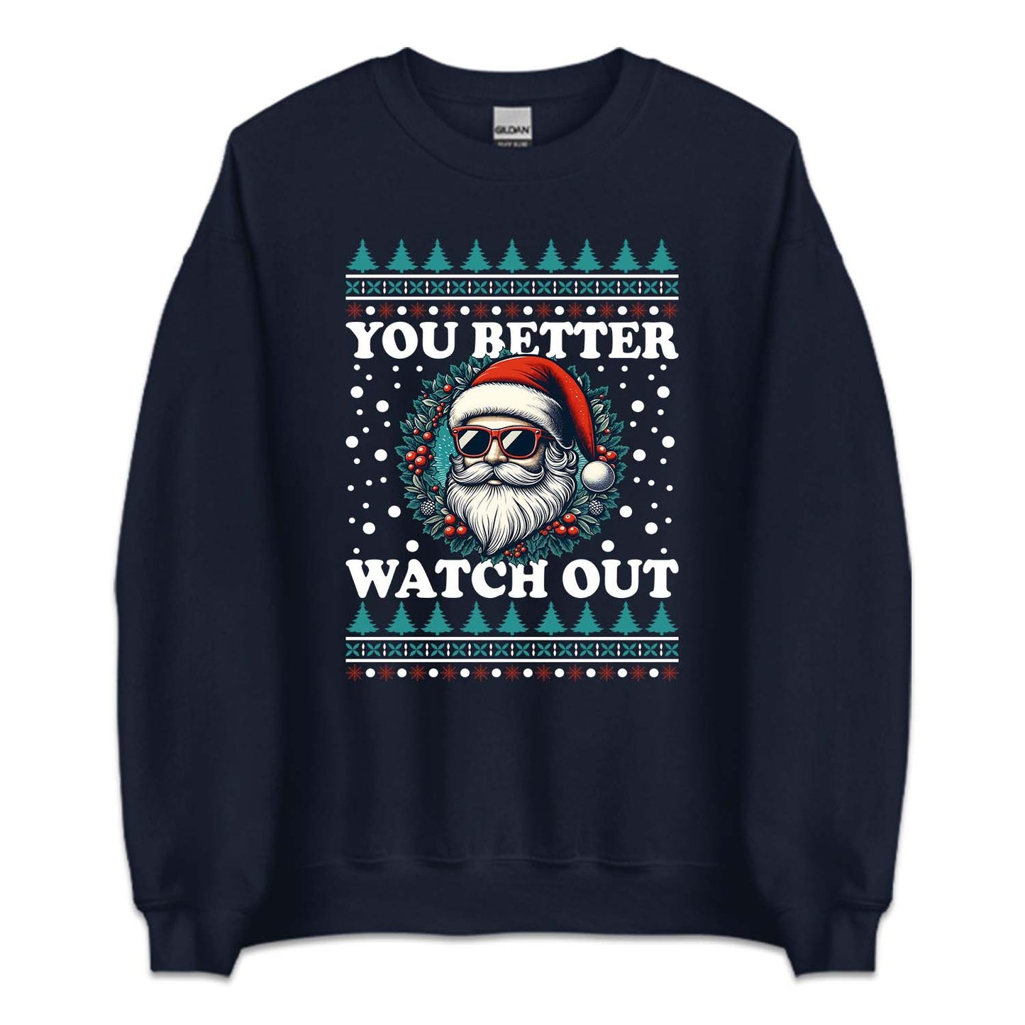 You Better Watch Out Christmas Santa Claus Wreath Xmas | PRODUCT CODE: YBTRWSNCMA