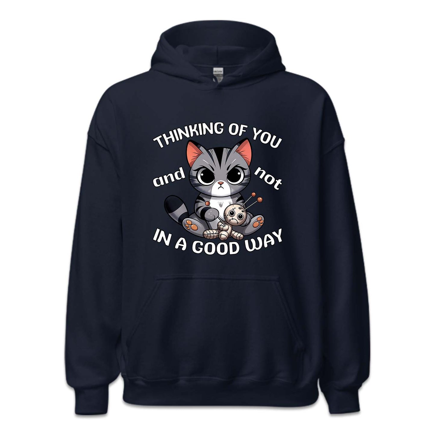 Humorous Cat with Toy Thinking of You and Not in a Good Way | PRODUCT CODE: HMRCTWYOHK