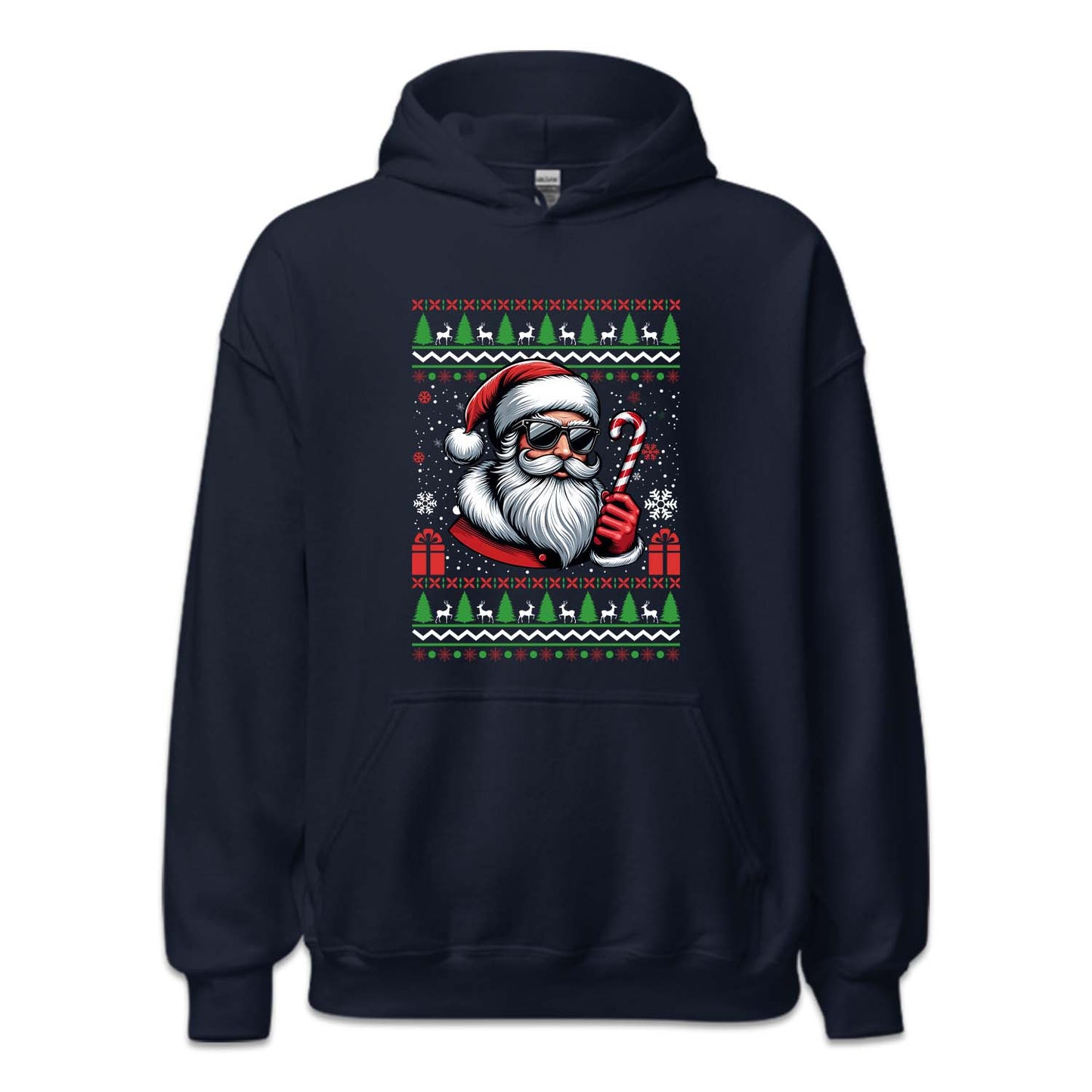 Santa in Sunglasses Christmas Candy Cane Xmas Holiday | PRODUCT CODE: CNDENTYGLSR