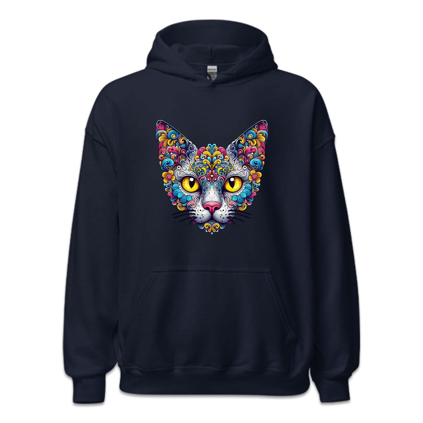 Psychedelic Colorful Devon Rex Cat | PRODUCT CODE: DVNOCTPSDY
