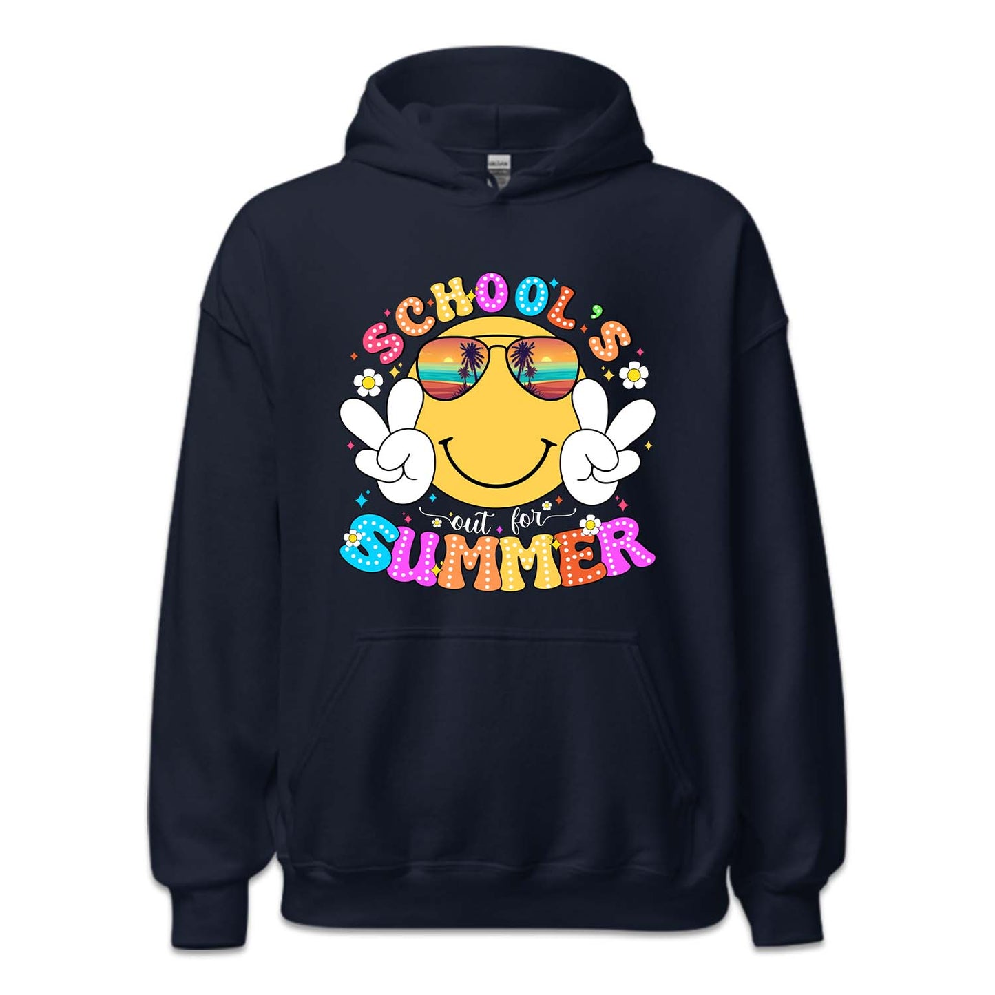 Retro Smiley Face Schools Out for the Summer | PRODUCT CODE: RTRSMLFCEM