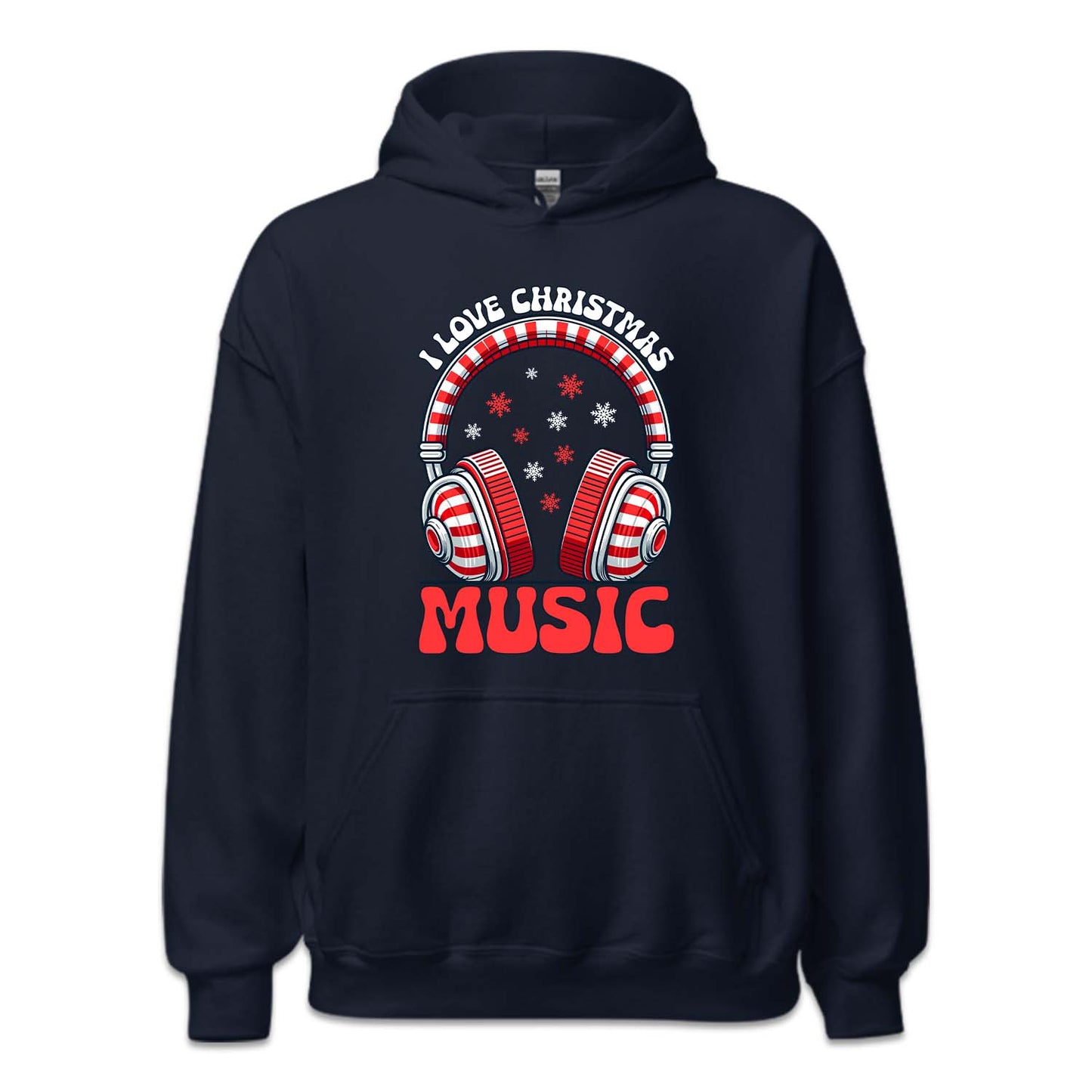 I Love Christmas Music Candy Cane Headphones Musical Xmas | PRODUCT CODE: LVCHRTMSUCN